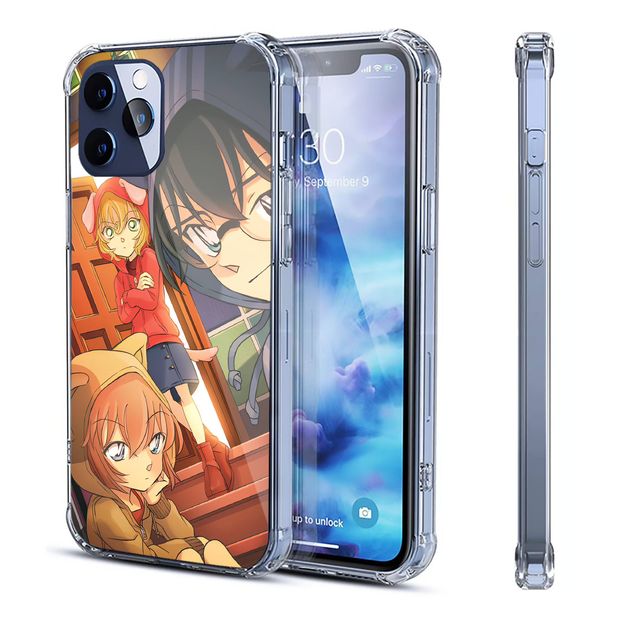 （画像用） 名探偵コナン Detective Conan 【iPhone 12シリーズ対応】透明スマホケース（クリアソフトケース）